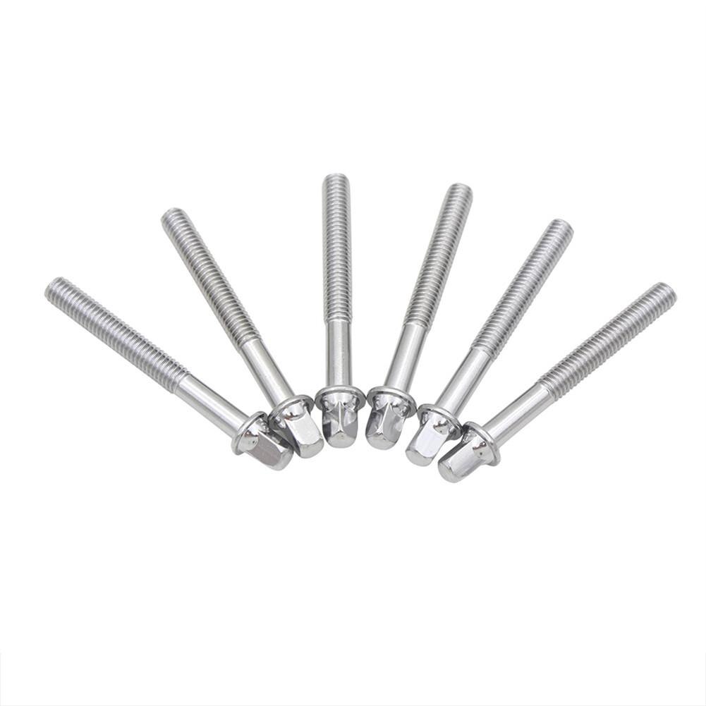 6 stuks/partij snaredrum spanstangen korte schroeven bouten hand muziekinstrument vervangende onderdelen accessoires