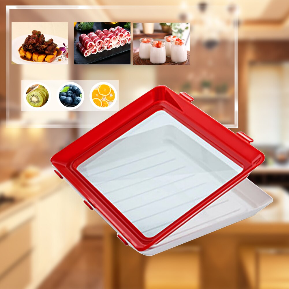 Food Preservation Tray Stackable Food Fresh Tray Magic Elastic Fresh Tray Reusable Food Storage Container