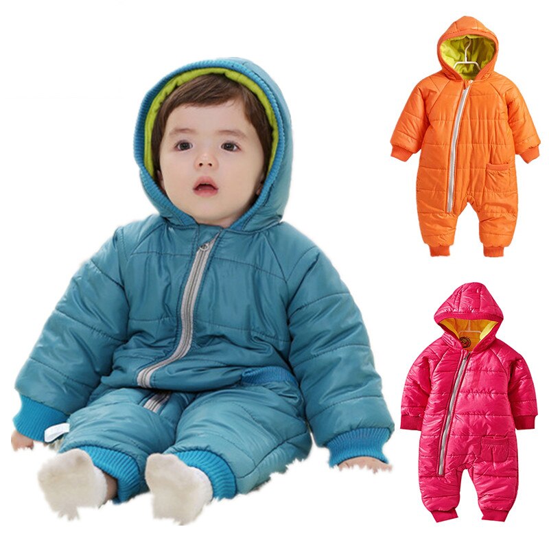Schneeanzug Baby Schnee tragen Baumwolle Gepolstert Einem Stück Warme Oberbekleidung freundlicher Overall Strampler freundlicher Winter Gesamt Neugeborenen Parkas