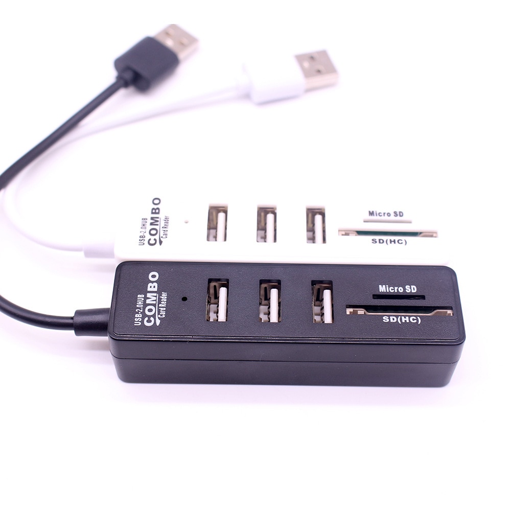 Usb Hub 2.0 Multi Usb 2.0 Hub Usb Splitter High Speed 3 Ports 2.0 Hab Tf Sd Card Reader All In One For Pc Computer Accessories