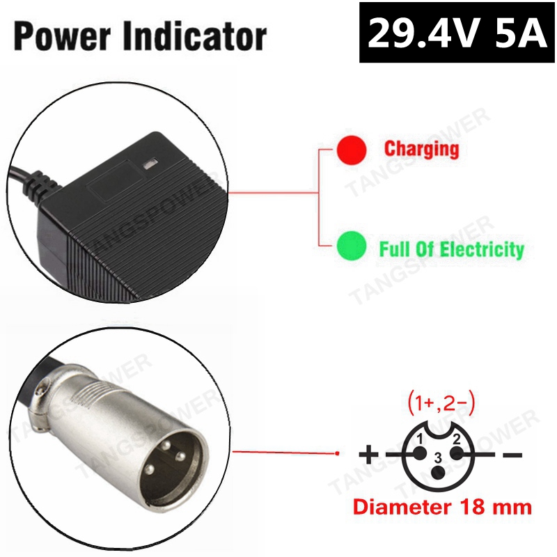 29.4V 5a Lithium Batterij Oplader Voor 24V 7Serie Li-Ion Batterij Pack Voor 29.4V Lithium Batterij Oplader 150W Snel Opladen: WHITE / VS