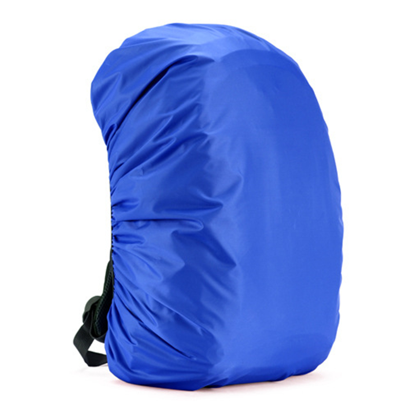 Reisetilbehør vanntett ryggsekk cover bag camping fotturer utendørs fold cover ryggsekk poser for kvinner dust organizer: Blå -45l