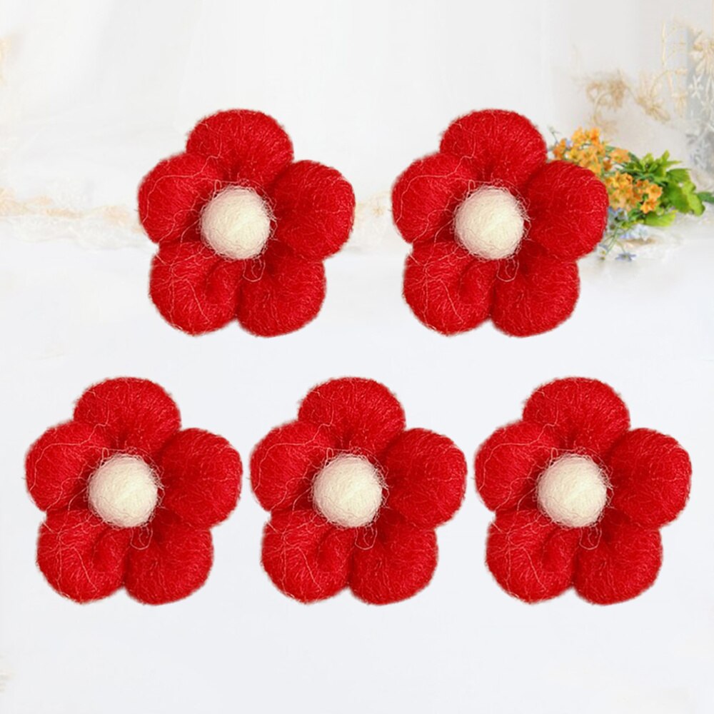 Broche de fieltro en forma de flor para niños, alfileres adorables con broche para niños, ropa de ramillete, 5 uds.