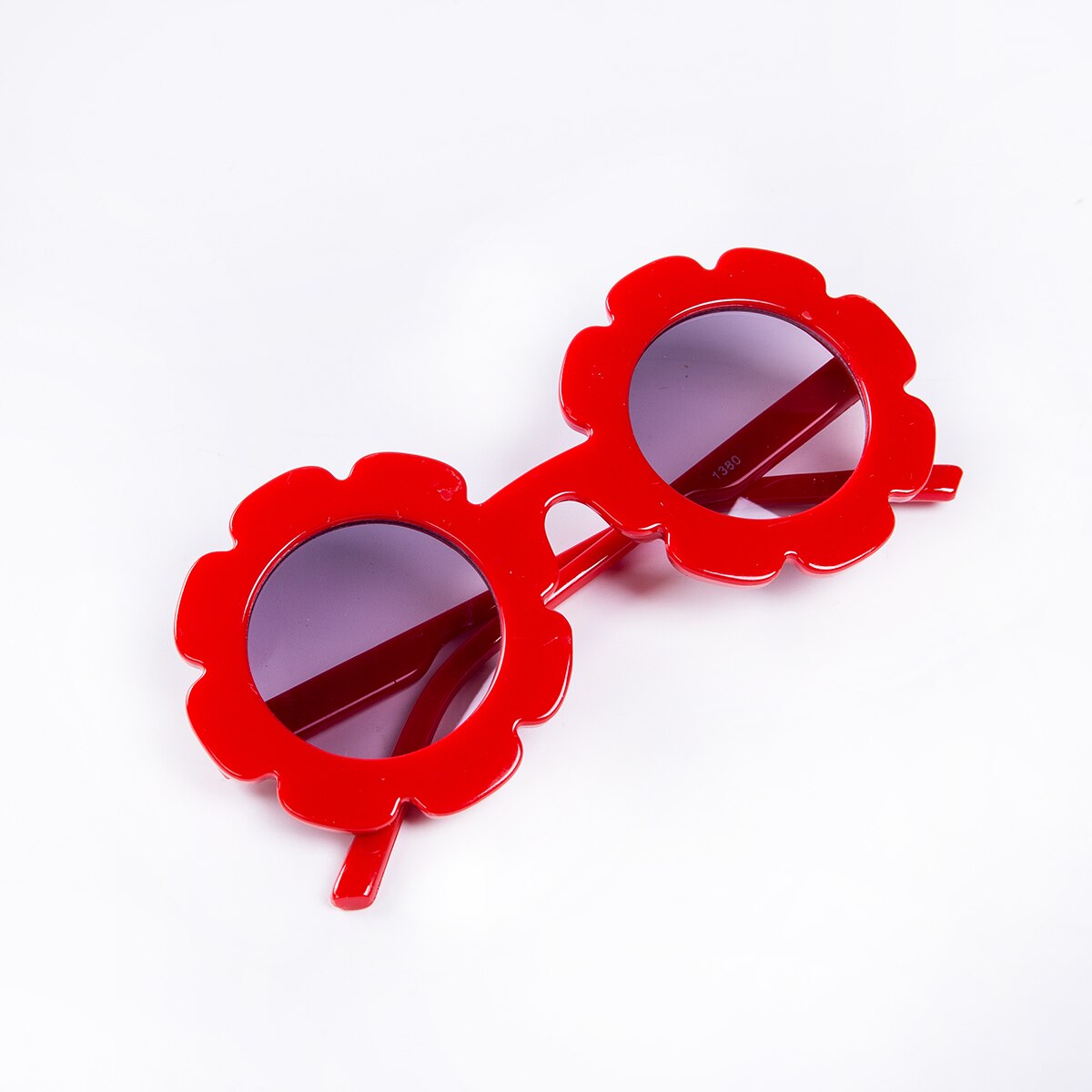 Baby pige dreng solsikke solbriller sommer sødt legetøj børn børn 6 farver anti-uv beskyttelse solbriller: Rød