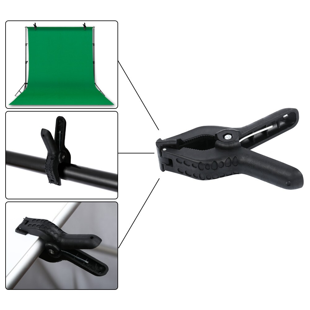 Photography Adjustable Spring Fish Clamps, 6CM Photo Booth Background Stand Clip Fixed Backdrop Muslin And Green Screen