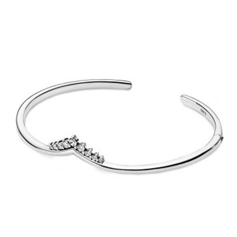 Pulsera de amor con nudo infinito para mujer, abalorio de 100% Plata de Ley 925 brillante, de joyería Original para mujer: 3 / 16 cm