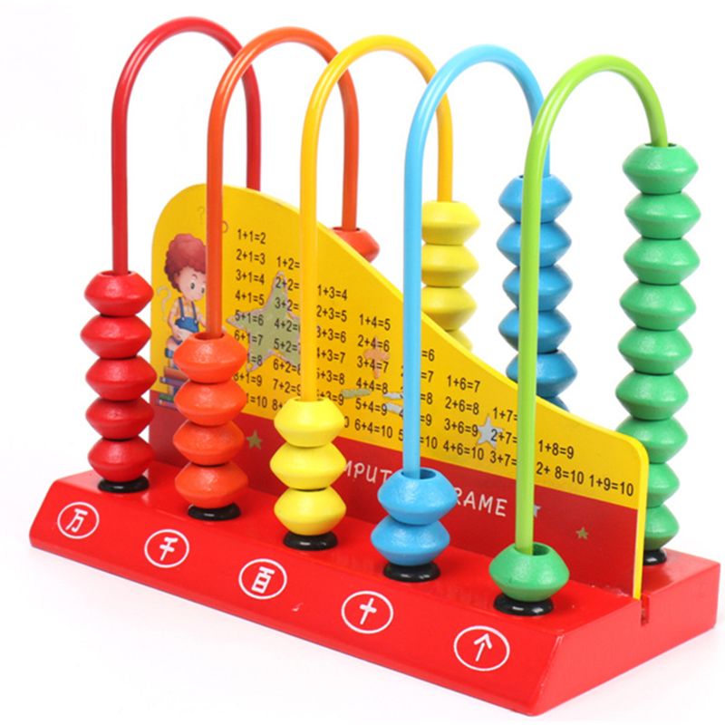 Abacus de madera para niños, Juguetes Educativos de aprendizaje de matemáticas, cuentas para contar a niños pequeños, juguete para guardería