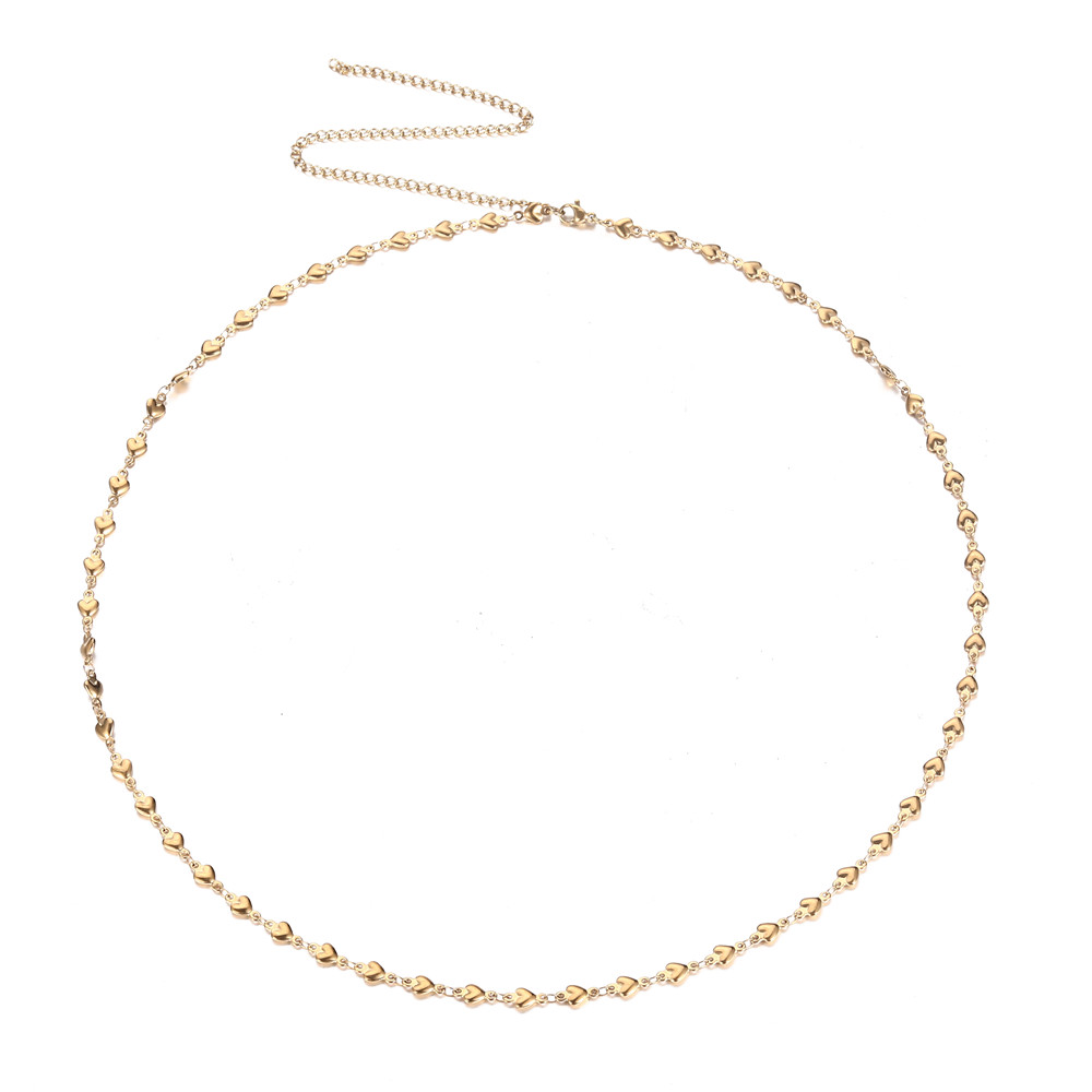 MinaMaMa Rvs Bal Hart Buikketting Body Chain Voor Vrouwen Sexy Bikini Taille Ketting Lichaam Sieraden Accessoires