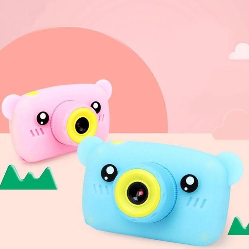 Draagbare Kinderen 1080P Hd Digitale Camera Leuke Cartoon Beer Vorm 2.0 Inch Ips Scherm Mini Camera Speelgoed Voor Kids