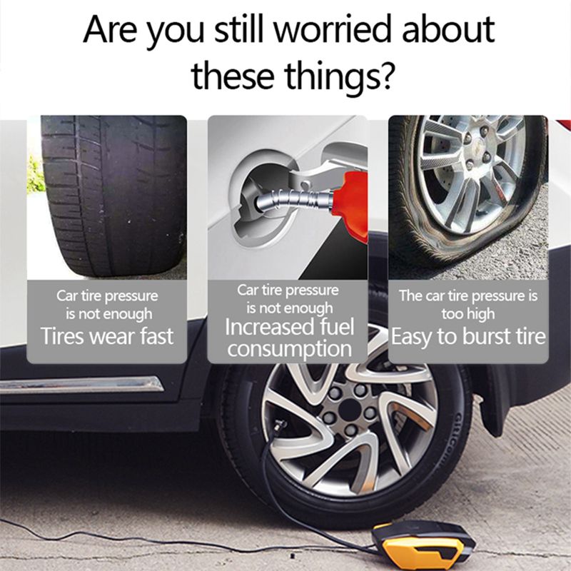 Car LED Digital Display Air ComprESSor Portable Inflatable Pump 12V Automobile Tire Fast Inflator Mini Electric Auto For Travel