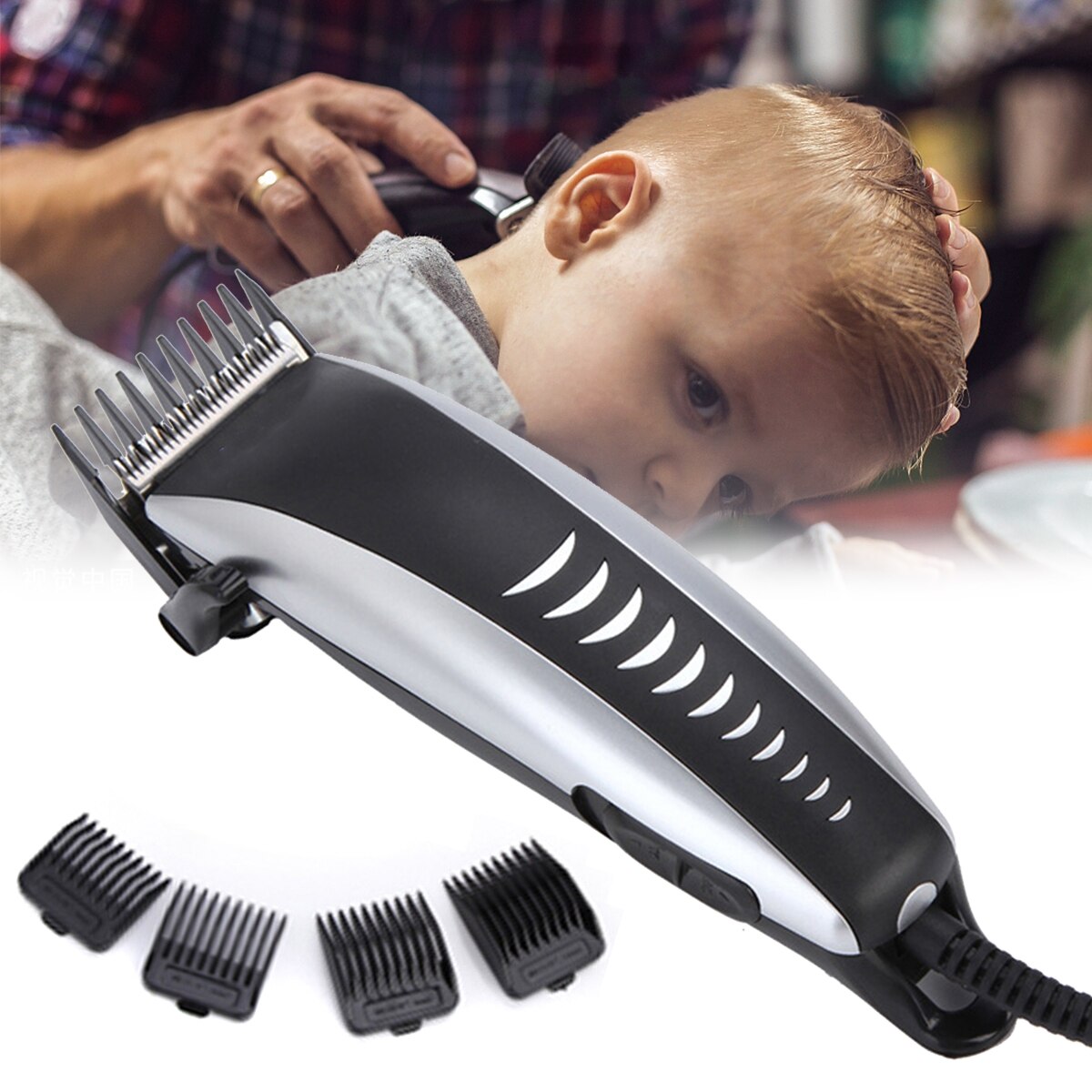 Puseky recarregável aparador de cabelo para homens e crianças strip-line máquina de corte de cabelo elétrico ajustável clipper