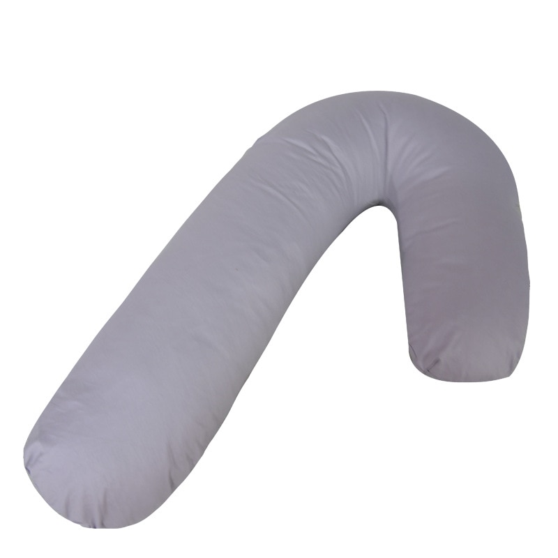 Oreiller multifonction en V pour femmes enceintes | Oreiller de soutien pour le sommeil latéral pour femmes enceintes, oreiller de cou de voyage en coton: Gray