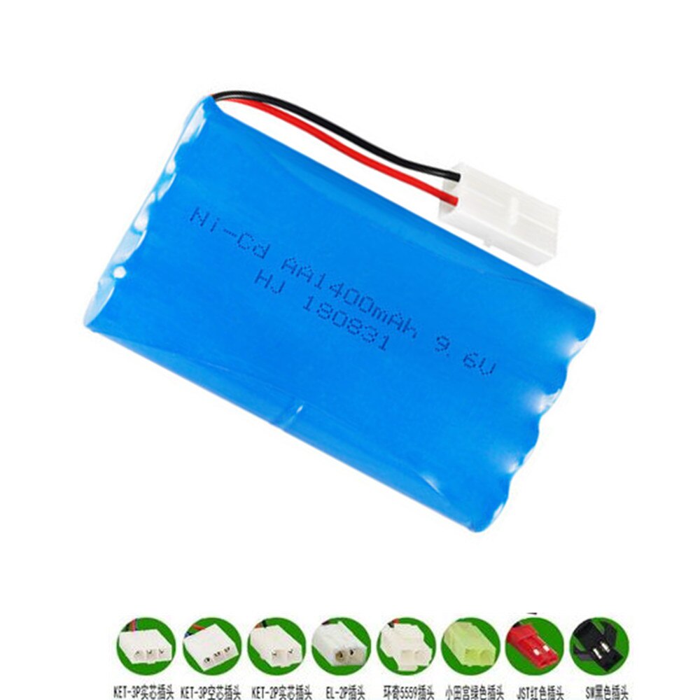 9.6V 700Mah 800Mah 1000Mah 1800Mah 2400Mah 2800Mah 3000Mah Ni-Cd/ni-Mh Batterij Voor Rc Speelgoed Eletric Verlichting Securty Faclities: 1400mah