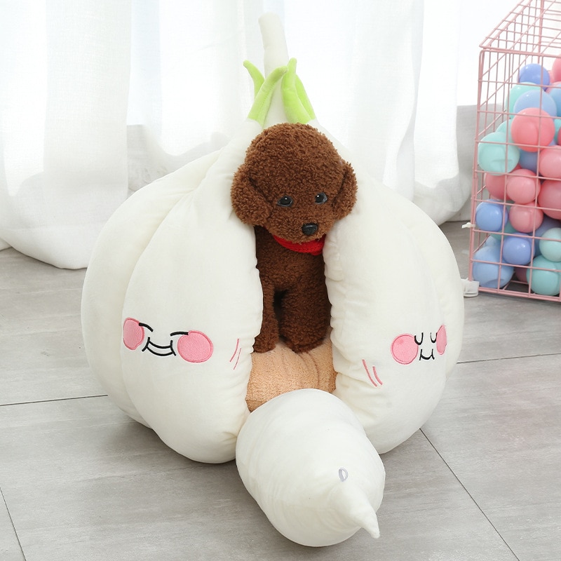 Funning ajo perro cama Gato cueva cama cómoda mascota pequeño perro perrera casa para mascota increíble felpa cachorro cama