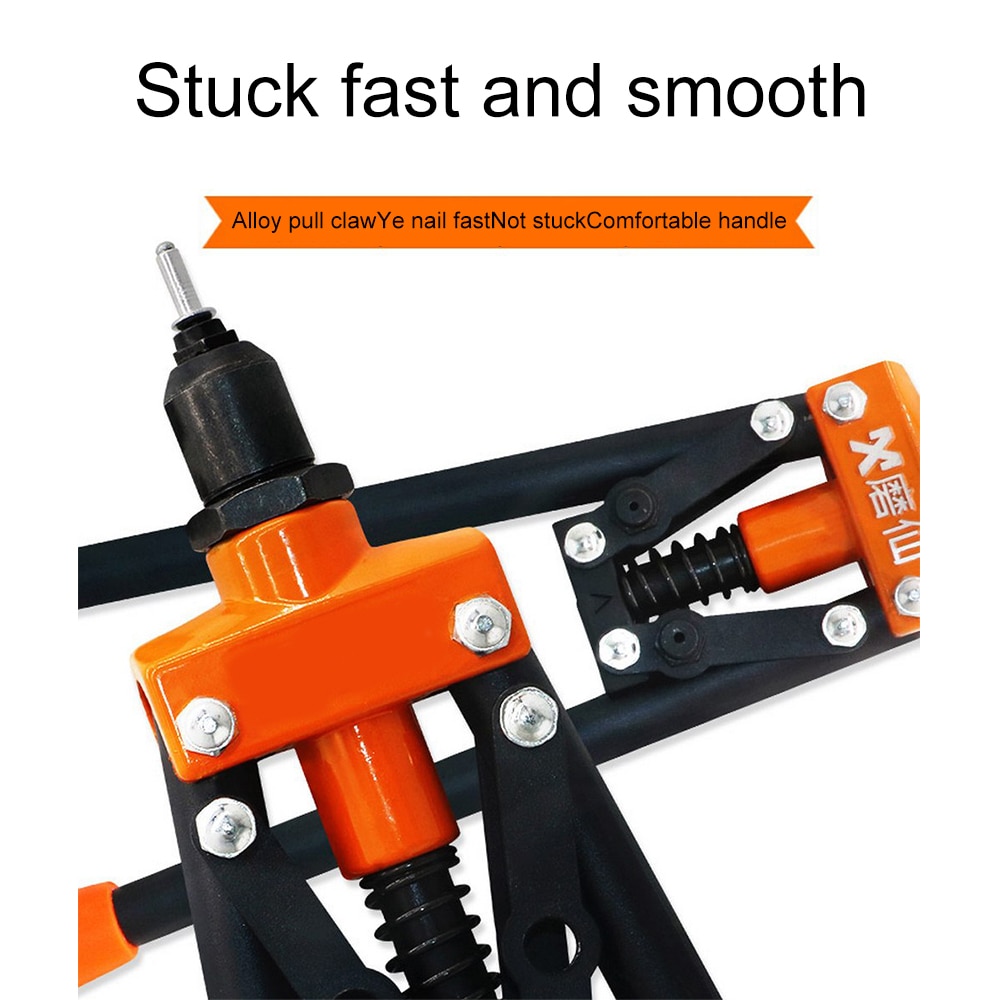 nucleo-Tirando Rivettatrice Pistola Industriale-grado Rivettatrice-Risparmio di Lavoro Utensili a Mano Doppio-tiro Sparachiodi nucleo- tirando in Alluminio Rivettatrice