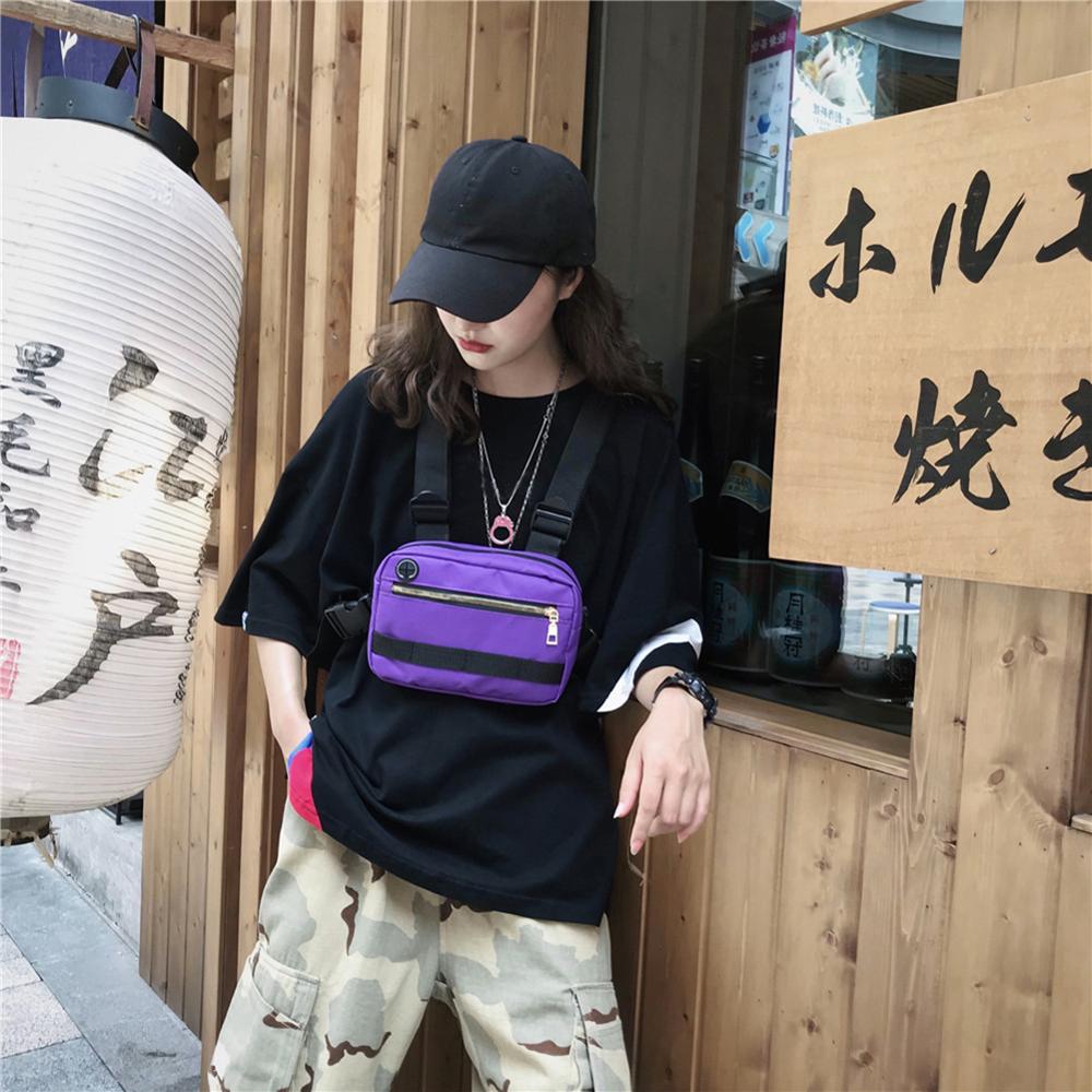 Männer Hüfte-hüpfen Brust Tasche Außen Oxford Taktische Streetwear Weste Brust Anlage Taschen Frauen Funktionale Weste Brust Dienstprogramm Pack #30