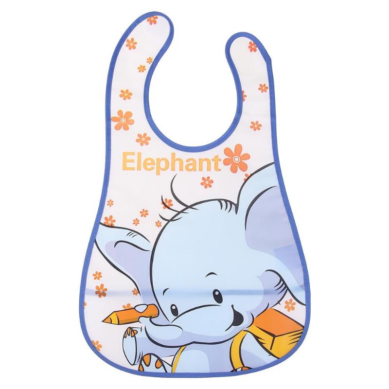 Cartoon Baby Feeding Cloth Towels EVA Waterproof Lunch Feeding Bibs for Newborn Apron Baby Burp Cloths Kids Feeding Accessories: Elephant