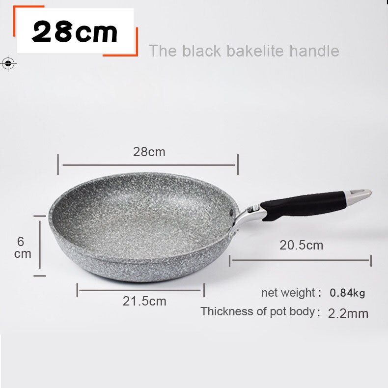 Geetest Marble Stone Nonstick Frying Pan with Heat Resistant Bakelite Handle,Granite Induction Egg Skillet,Dishwasher Safe: Frying pan 28cm