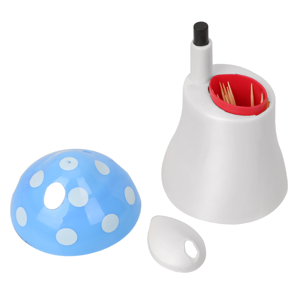 HOOMIN, a prueba de polvo, forma de seta, palillo automático de plástico, dispensador de palillos de dientes, caja contenedora de almacenamiento, vajilla, soporte para palillos de dientes