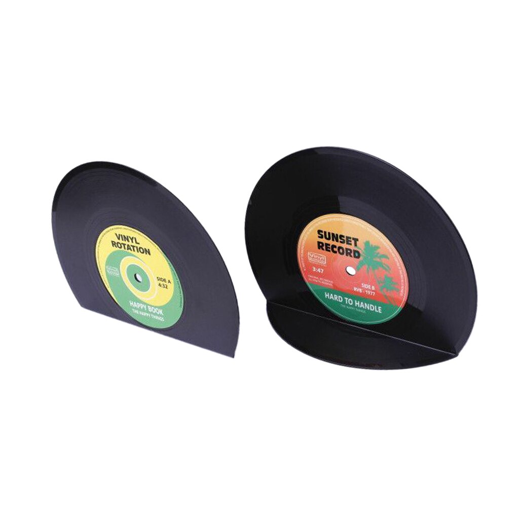 Vintage vinyl plastic boek cd boekensteunen mini boekenplank