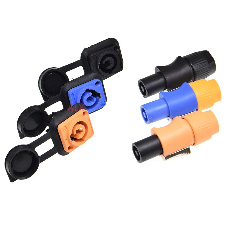 1PCS Waterproof 20A Powercon led speakon Power plug Panel Mount Adapter IP65 True Locking Cable Aviation connector 3pin NAC3FCA