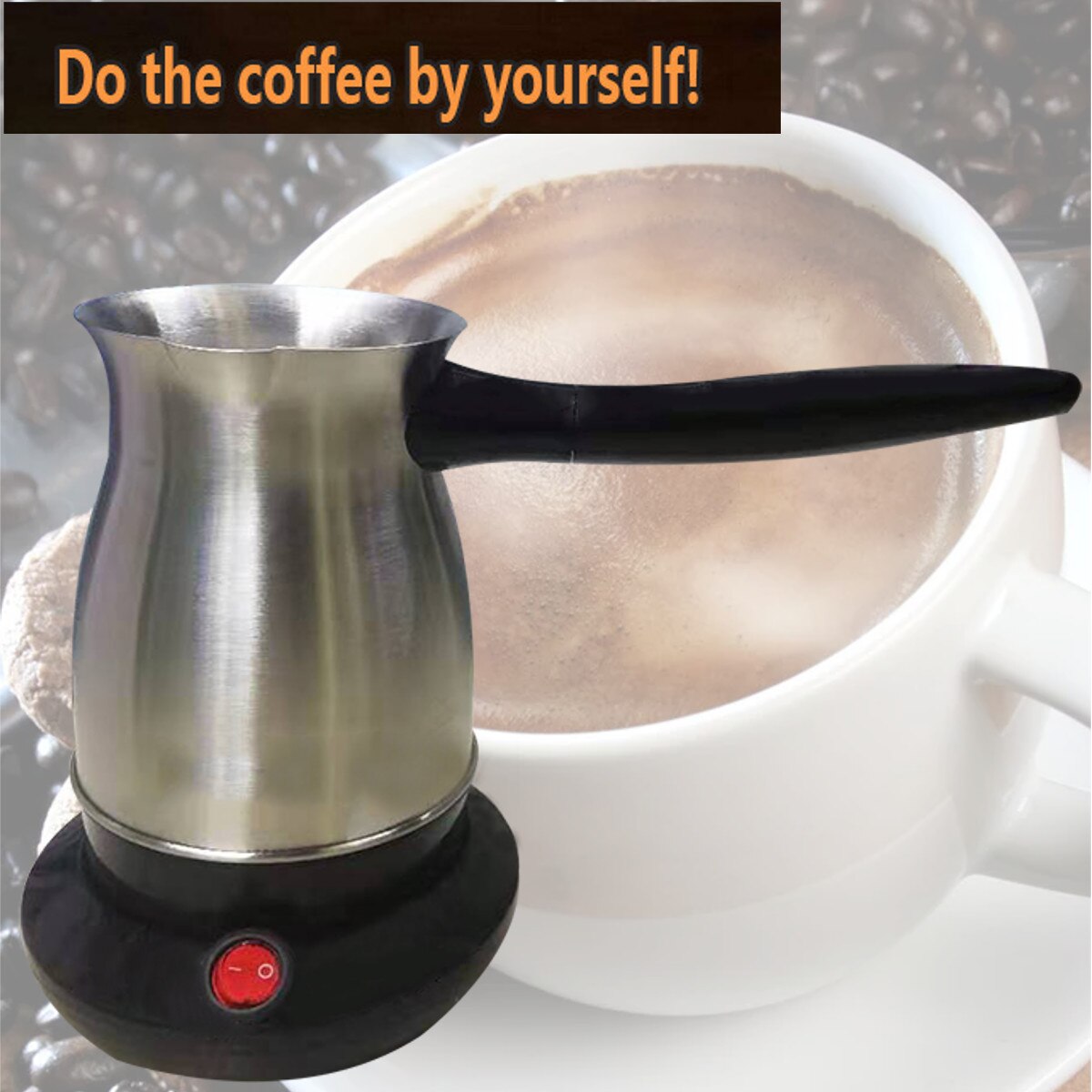 600W 220V Coffee Machine 304 Stainless Steel Turkey Mocha Coffee Maker Electrical Coffee Pot Coffee Kettle for home office