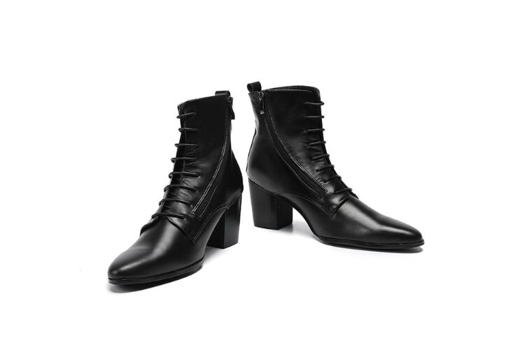 Männer Schuhe Modische Spitze-up Chelsea Boot Pu Leder Handmade Formales Stilvolle Winter Western Stiefel Zapatos De Hombre 4M837