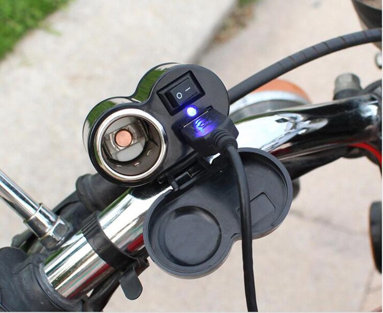 Auto motorfiets sigarettenaansteker dubbele usb-lader 12v auto boot motorfiets tractor stopcontact stopcontact auto accessoire