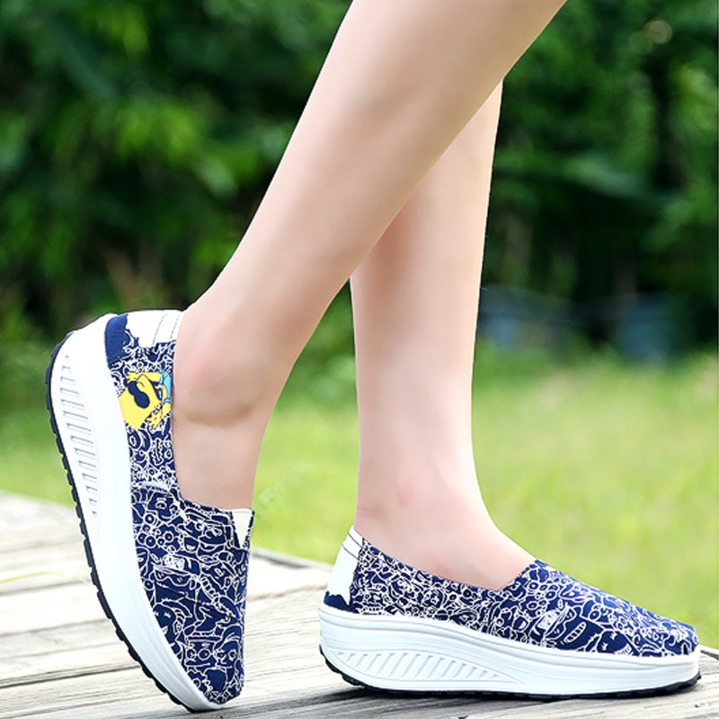 Kvinnor lägenheter plattform loafers dam mockasin skor kvinna höst slip on casual damskor kilar skor