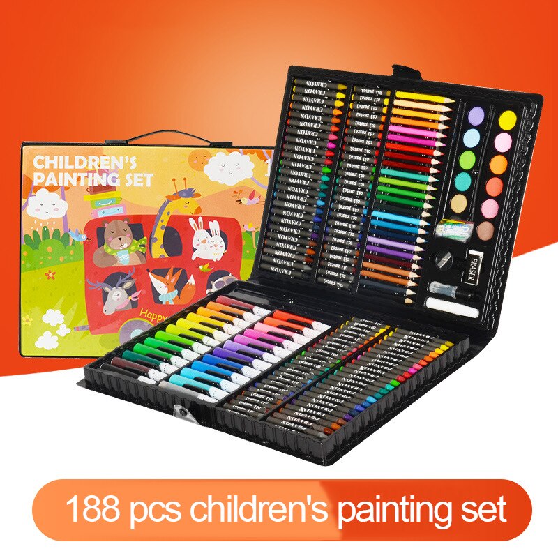 para niños de 288 Uds., rotulador artístico con dibujo de acuarela, conjunto de pinceles para niños, conjunto para arte y pintura para niños, suministros de papel de oficina