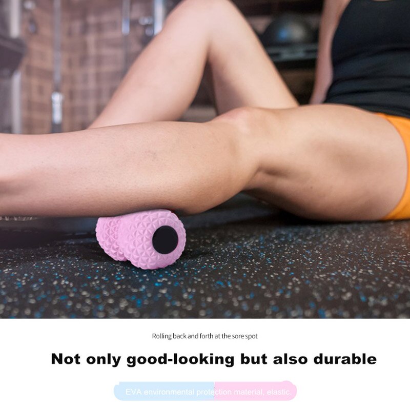 Peanut Shaped Yoga Massage Ball Diamond Texture Massage Ball Deep Muscle Relaxation Leg Back Acupoint Exercise Fitness Tool