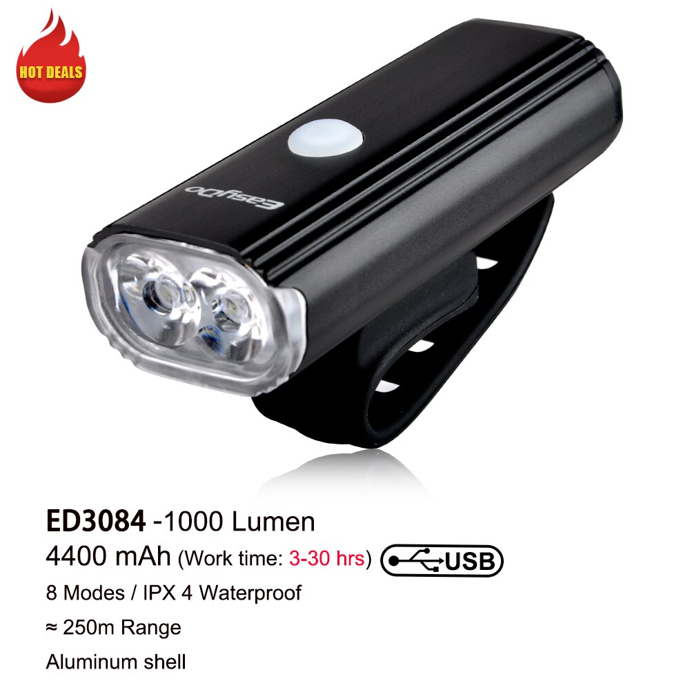 Easydo Fiets Voorlicht 2000 Lumen Fiets Koplamp Usb/C Snel Opladen Fietsen Led Zaklamp Voor Mtb Racefiets Accessoires: Paars