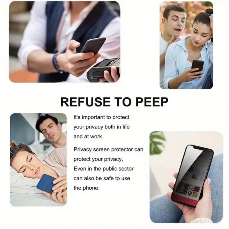 3Pcs Privacy Tempered Glass Screen Protector for iPhone 17 16 Pro Max 15 14 Plus 13 12 Mini 11 XR XS Scratch-Resistant Glass