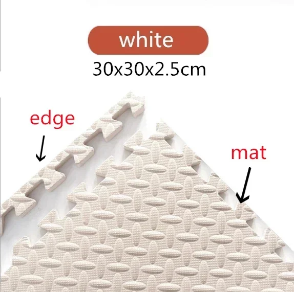 2.5Cm Dikke Baby Puzzel Matten Speelkleed Kids Grijpende Tegels Speelgoed Tapijt Zachte Klimmen Pad Eva Woonkamer Tatami spelen Matten: Black