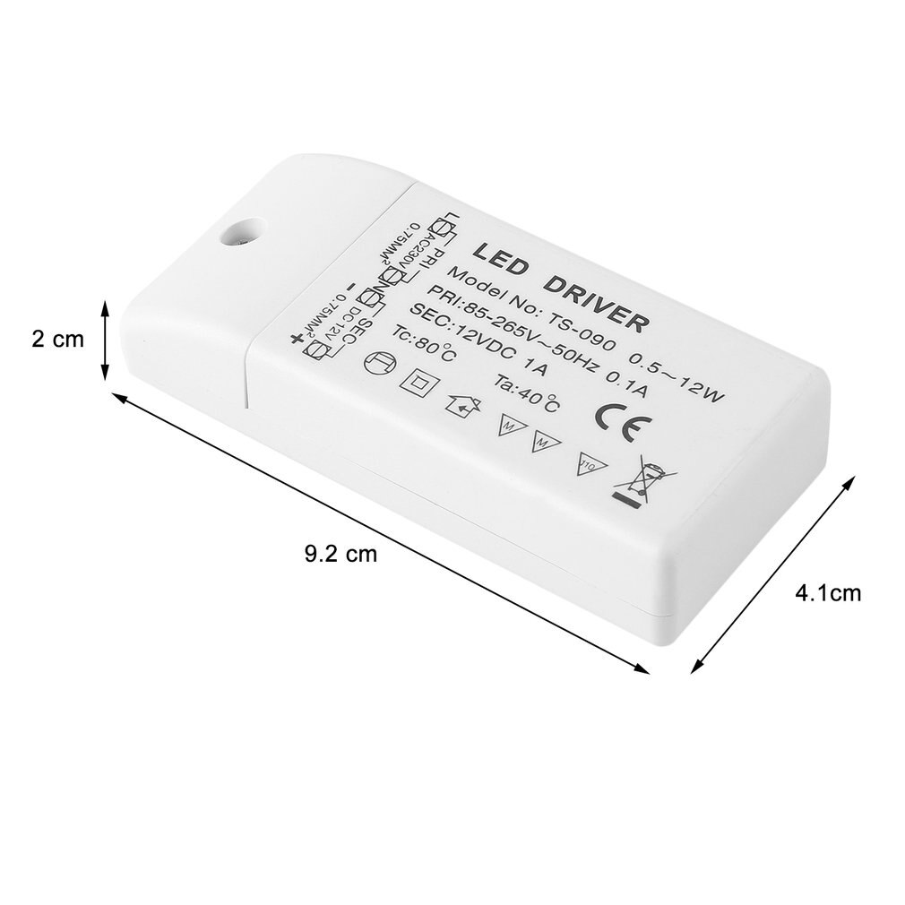 85-265V Naar 12V Led Driver Voeding TS-090 Duurzaam Transformator Voor MR16 MR11 Draagbare Power converter