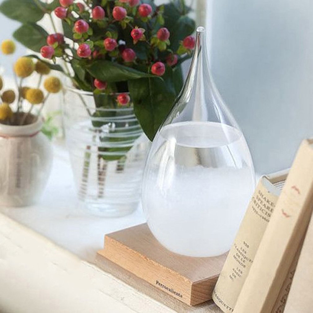 Glass Bottle Desktop Weather Station Weather Predictor Transparent Ball Storm Glass Home Art Decor