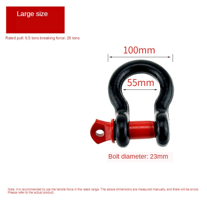 Car trailer rope u-shaped hook high strength trailer hook self-driving off-road trailer with shackle traction hook supplies: C