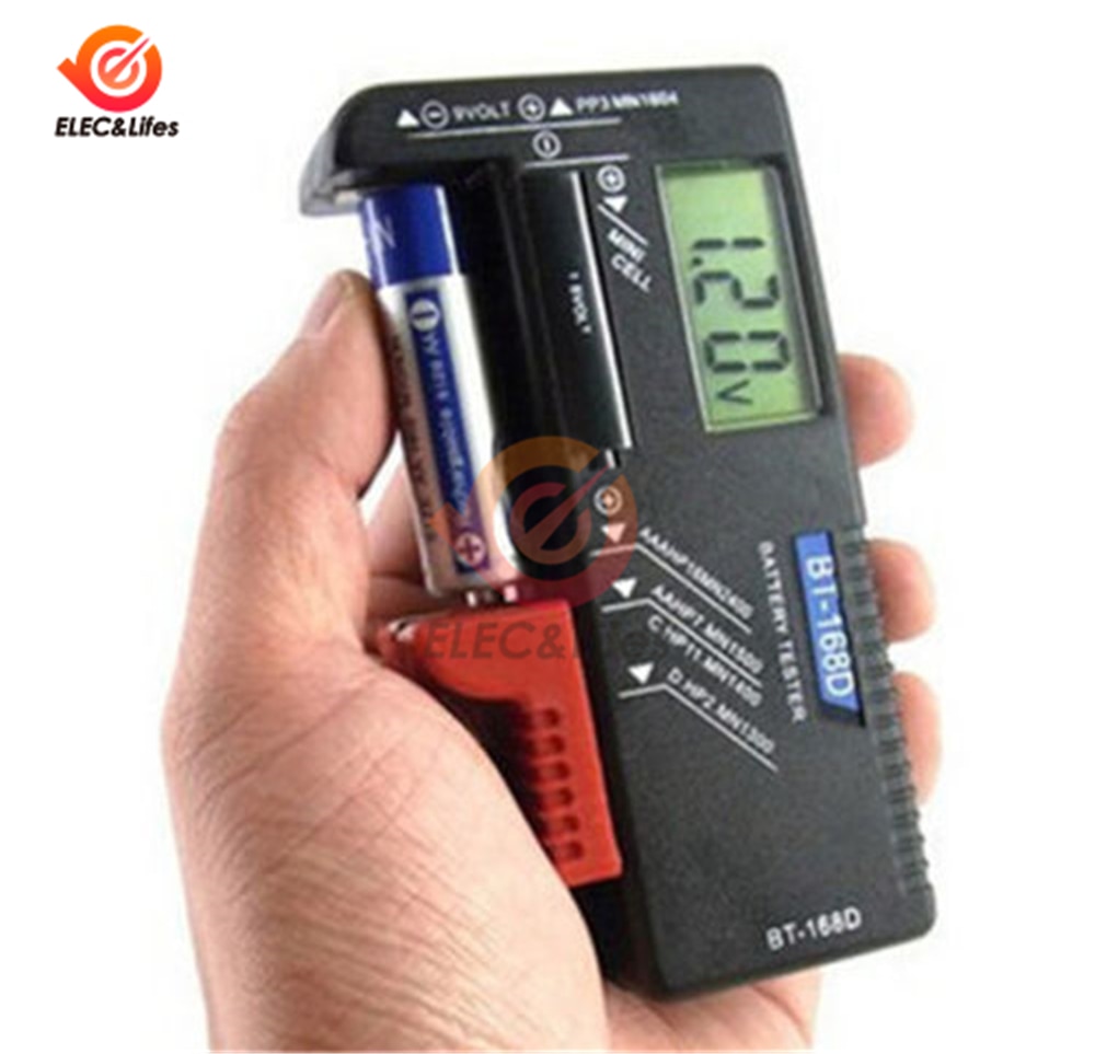 BT-168D Digitale Batterij Capaciteit Diagnostic Tool Batterij Tester LCD Display Controleren AAA AA Knoopcel Universele Tester Meter