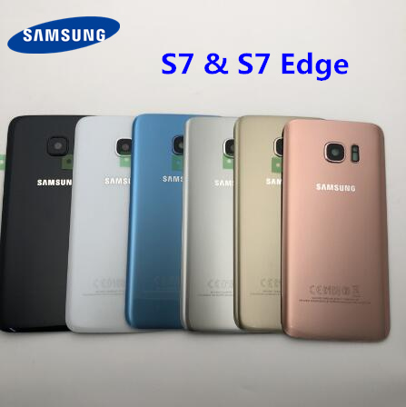 S7 Battery Back Cover Glass For Samsung Galaxy S7 G930 G930F SM-G930F S7 Edge G935F G935 Back Battery Cover Glass Housing