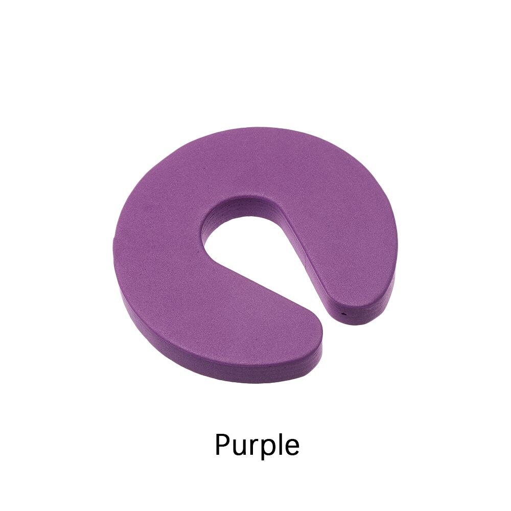 4PCS Soft Foam Door Stopper Baby Kids Safety Door Clip Finger Protector Guard Kitchen Bedroom Home Security Accessories: Purple