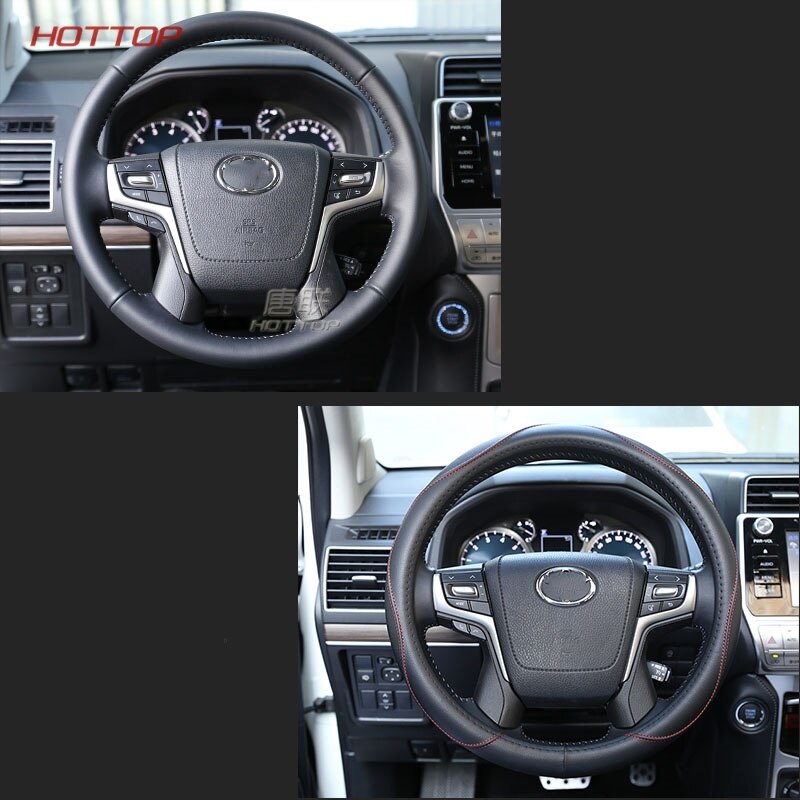 leather car steering wheel cover for toyota LAND CRUISER Land Cruiser 200 Prado 150 120 automobile