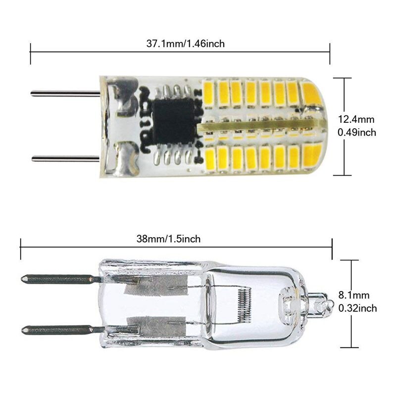 G8 LED Bulbs, Dimmable 110V 3W Warm White 3000K, 64 X 3014 SMD Energy Saving Light Bulbs (20W Halogen G8 Led Bulb Equivalent) fo