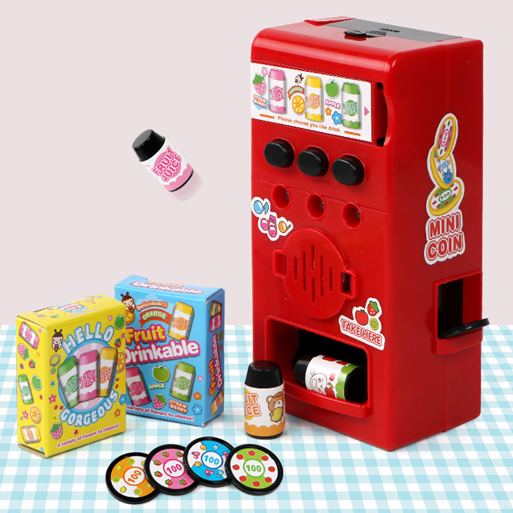 Kids Child Simulated Sound Drink Vending Machine Role Play Puzzle Toy Prop Children the Best House better experience