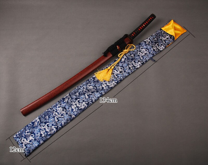 Soft and Delicate Silk Sword Bag Fitting for Japanese Samurai Sword Katana Blue Dragon Nice Collection or QD1