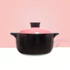 Ceramic Pot Casserole Cooker Soup Gas Household Ceramic Stone Pot Fire Heat Resistant High Temperature Jar Soup Porridge Pot: 2000ml