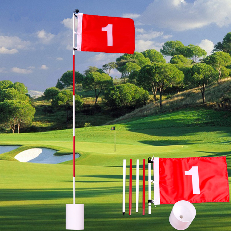 Palo de bandera de Golf de 6 pies, copa de agujero de Golf desmontable, rango de conducción, fibra de vidrio antioxidante, 5 secciones