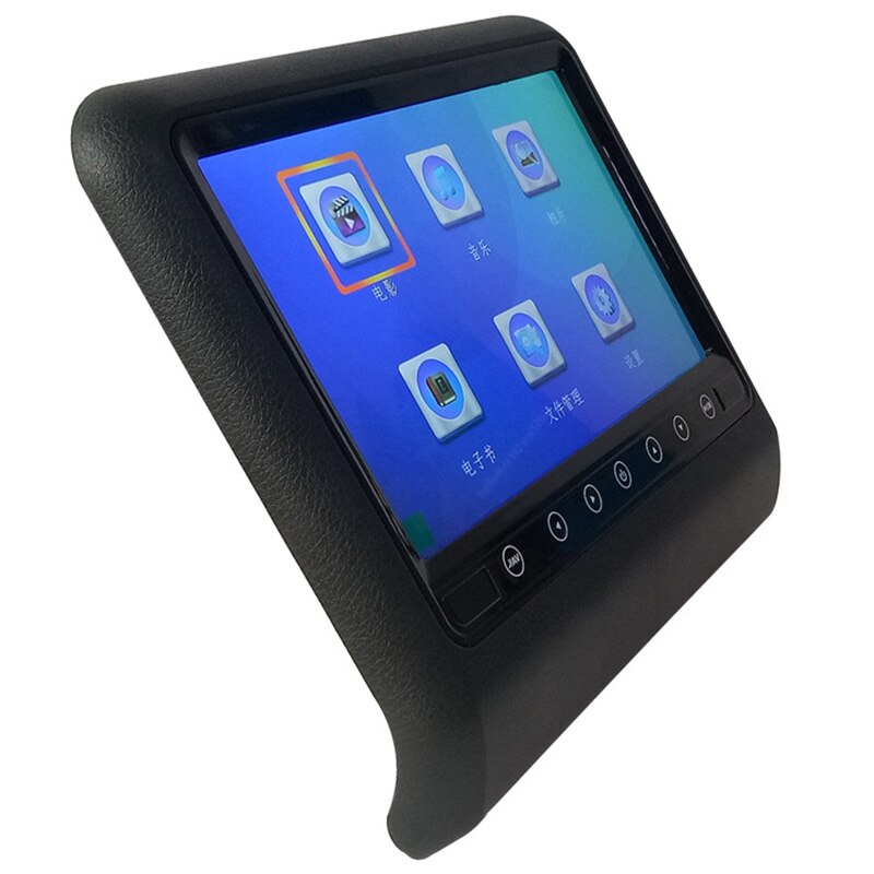 9 Inch Auto Hoofdsteun Mp5 Monitor 1080P Contact Knop Screen Usb Sd Fm Speaker 2-Weg Video-ingang