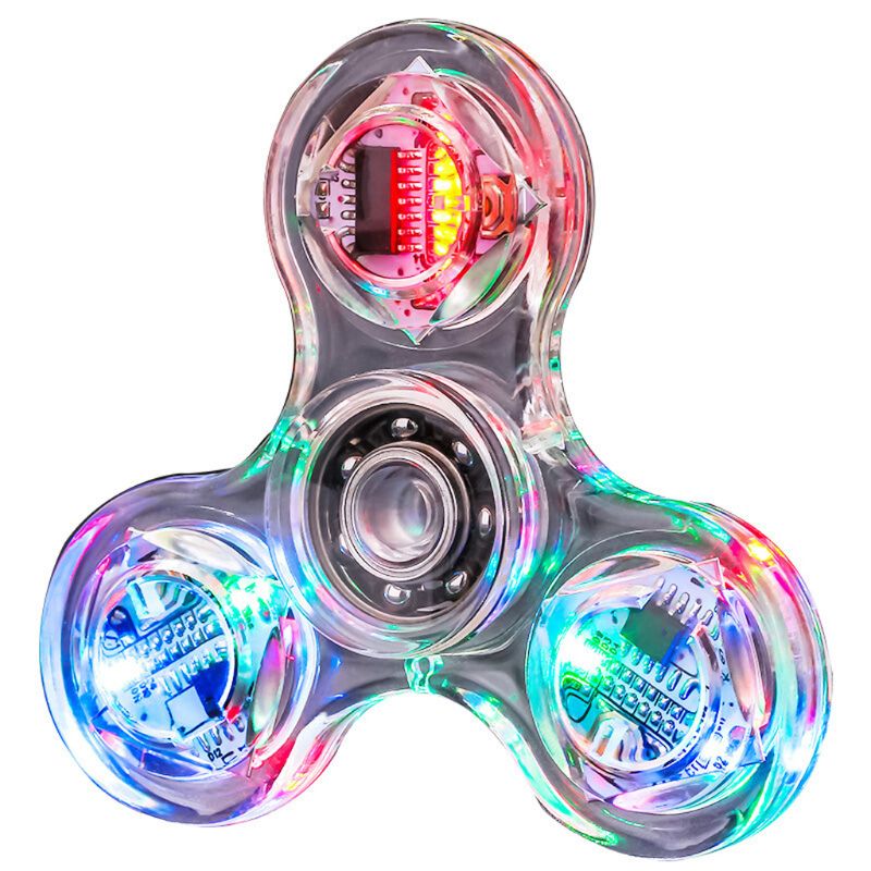 Nieuwigheid meerdere veranderingen led fidget spinner lichtgevende hand top spinners glow in dark edc stress relief speelgoed: Default Title