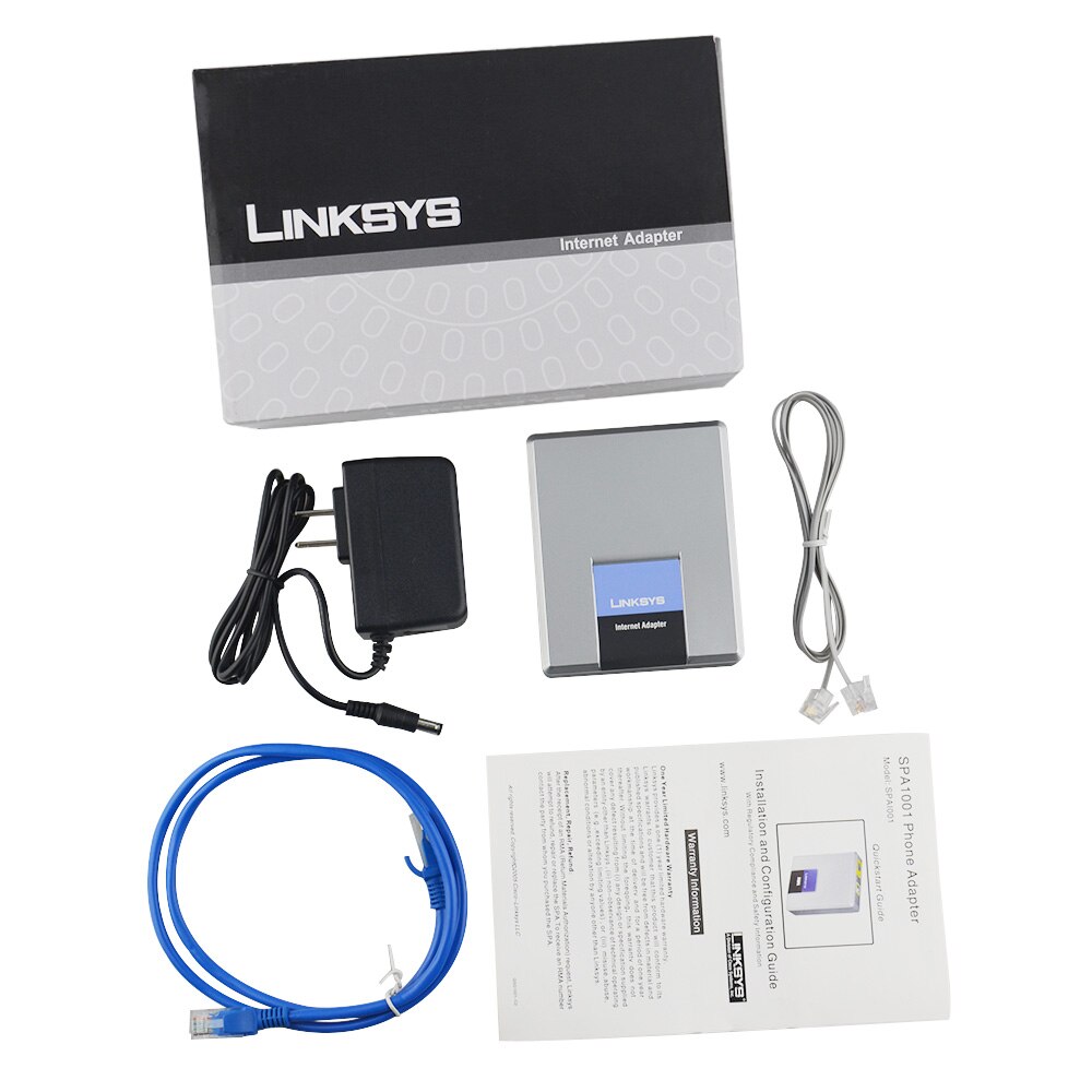 Gratis ! desbloqueado Linksys SPA1001 Voip adaptador FXS gateway Voip gateway, SPA1001 1FXS adaptador AC DC adaptador Voip
