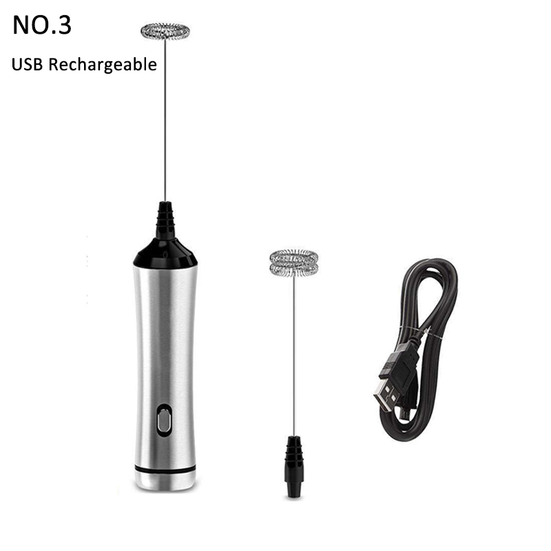 Kbxstart Draagbare Elektrische Melkopschuimer Mini Handheld Automatische Melkschuimers Voor Cappuccino Eiklopper Keuken Gereedschap: NO.3